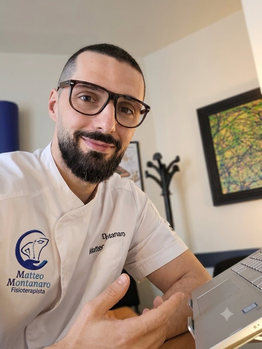 Dott. Matteo Montanaro nel suo studio a Tortona