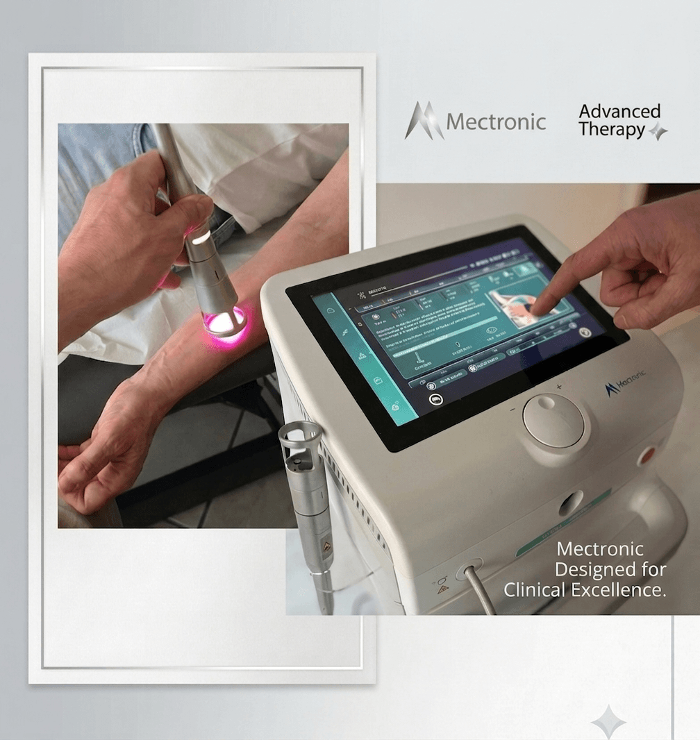 Laser Mectronic Lxyon XP e applicazione del manipolo nello studio del Dott. Montanaro
